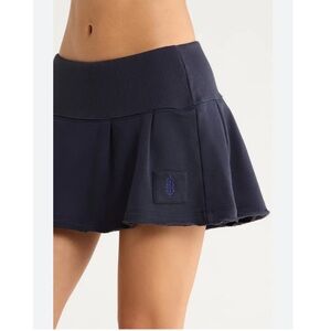 Free People Sprint to the Finish Cotton Blend Fleece Mini Skirt New!